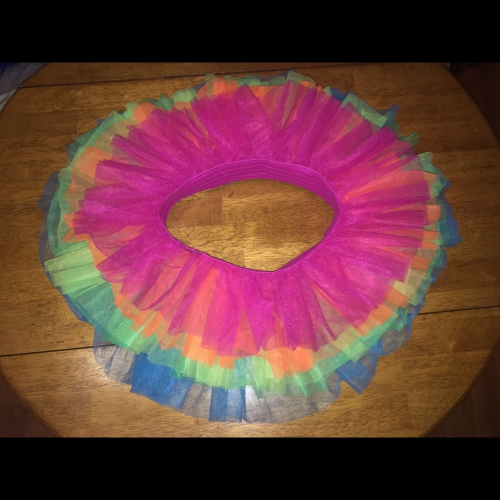 🌈Leg Avenue Multicolor Organza Tutu💝